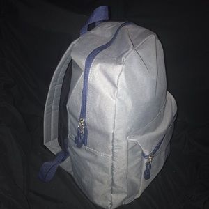 Grey and blue bookbag backpack new